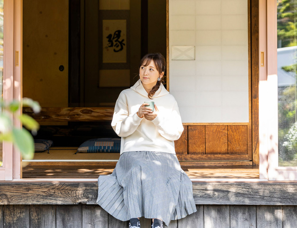 縁側でホッと一息