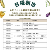二戸青果市場「日曜朝市　山菜市」開催のお知らせ