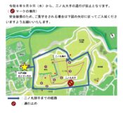 史跡九戸城跡 整備工事に伴う一部通行止めについて